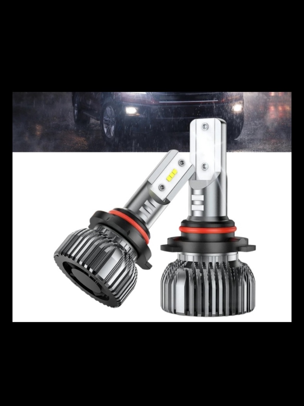 Nilight 9006/HB4 LED Headlight Bulbs E20 Series 50W 10000LM 6000K IP67 | 2 BULBS